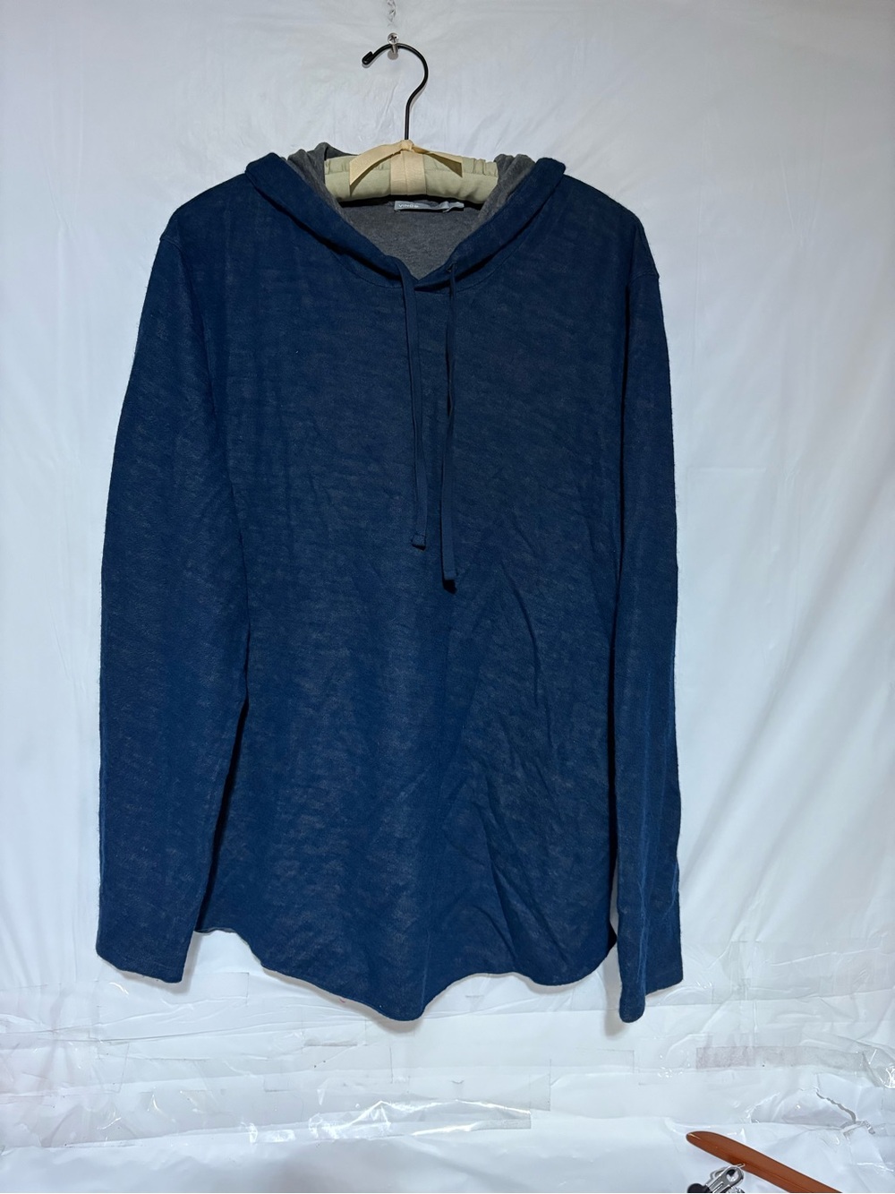 Vince Men's Navy Crewneck Hoodie Sweater
